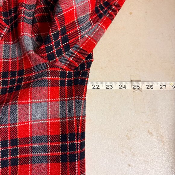 Southern Lady Vintage Red Plaid Wool Blend Blazer โ Size 14 โ Made in USA - Picture 8 of 11